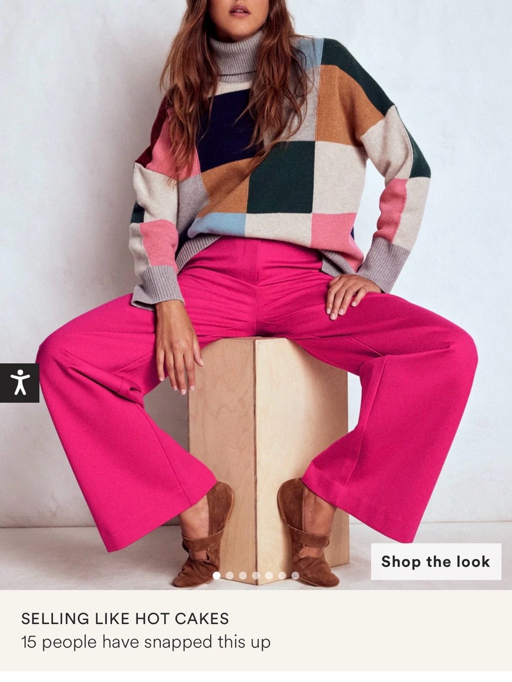 Boden Hot Pink Wide-Leg Trousers (12L) - Picture 2 of 4